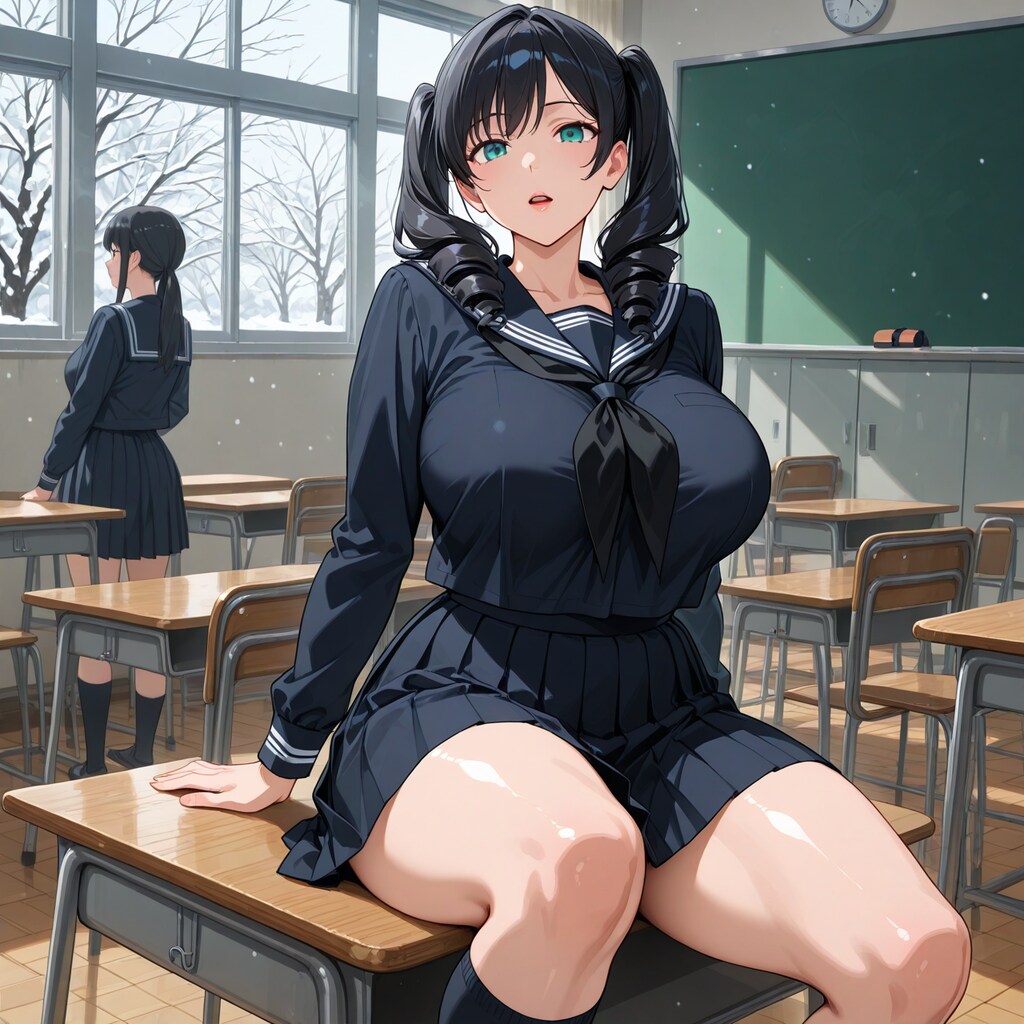 登校したら学年の人気者がドリルヘアになっていた