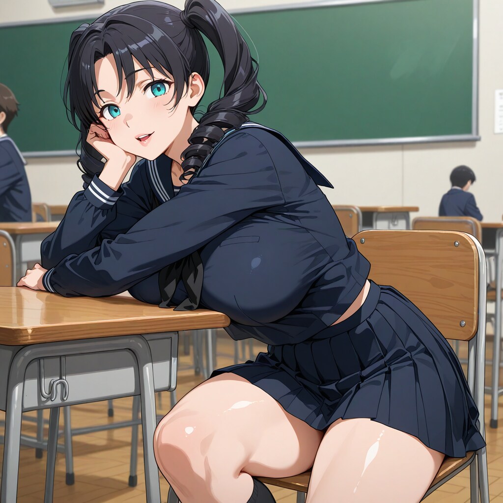 登校したら学年の人気者がドリルヘアになっていた