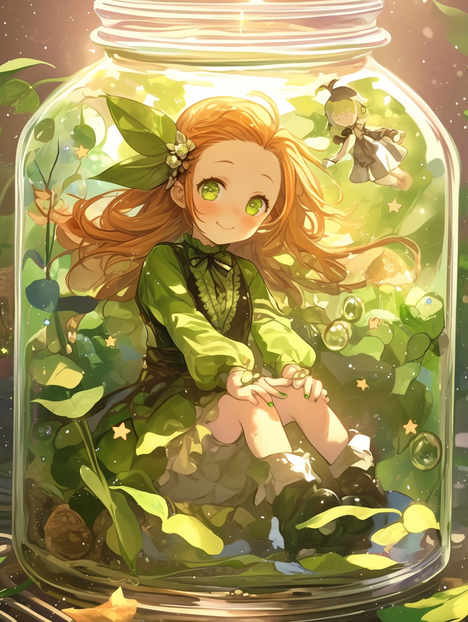 「瓶詰の少女」碧46 | の人気AIイラスト・グラビア