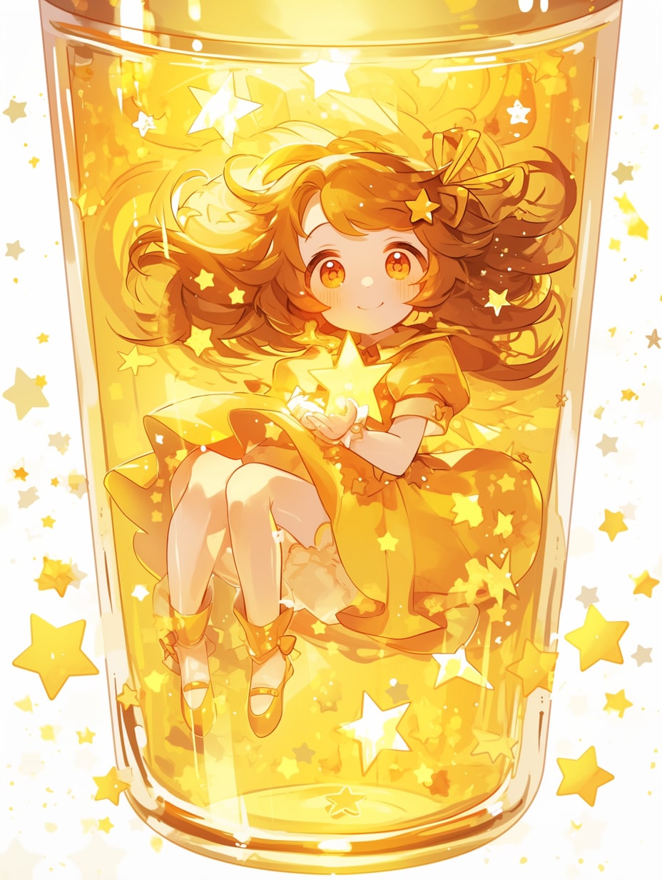 「瓶詰の少女」黄17 | の人気AIイラスト・グラビア