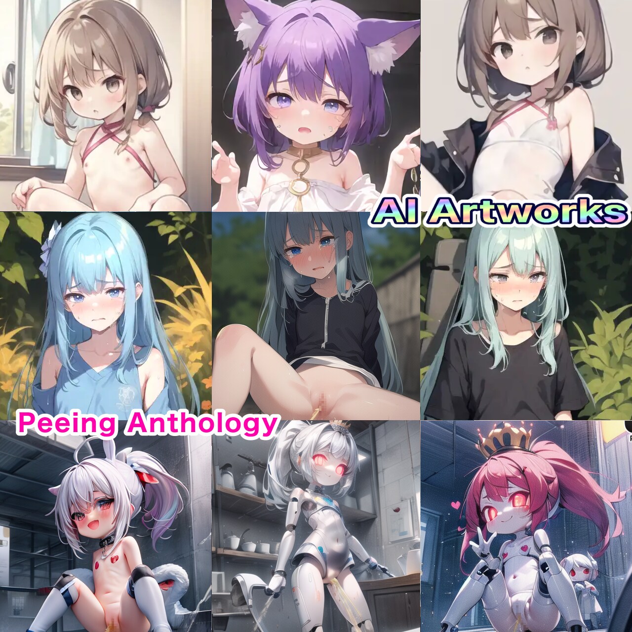 PixAI 最近の尿絵まとめ