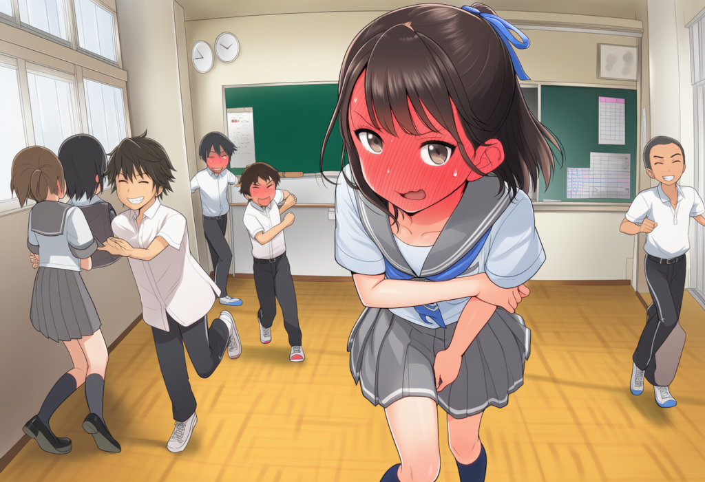 ひ、肘に何も当たってないよ！？