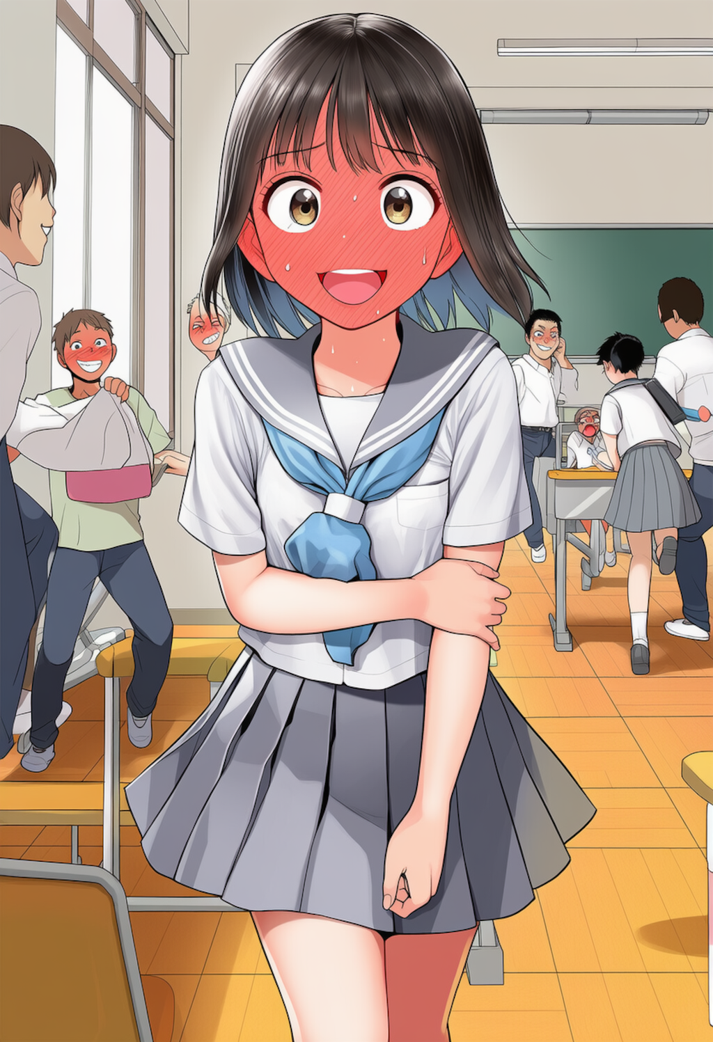 ひ、肘に何も当たってないよ！？