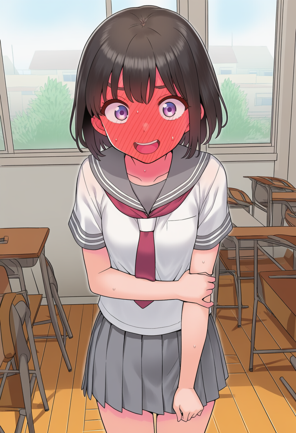 ひ、肘に何も当たってないよ！？