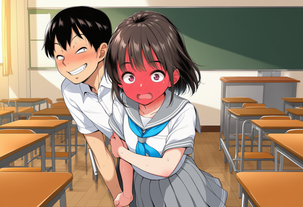 ひ、肘に何も当たってないよ！？