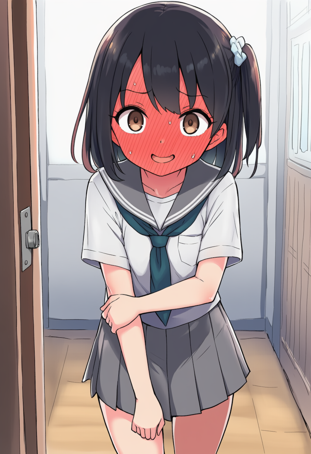 ひ、肘に何も当たってないよ！？