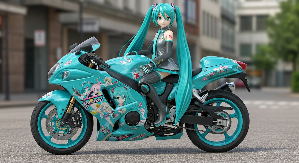 初音ミクとスズキ隼