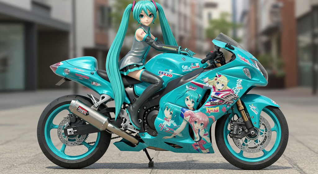 初音ミクとスズキ隼