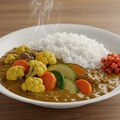 摩訶不思議食堂の野菜カレー福神漬け付き 2枚目