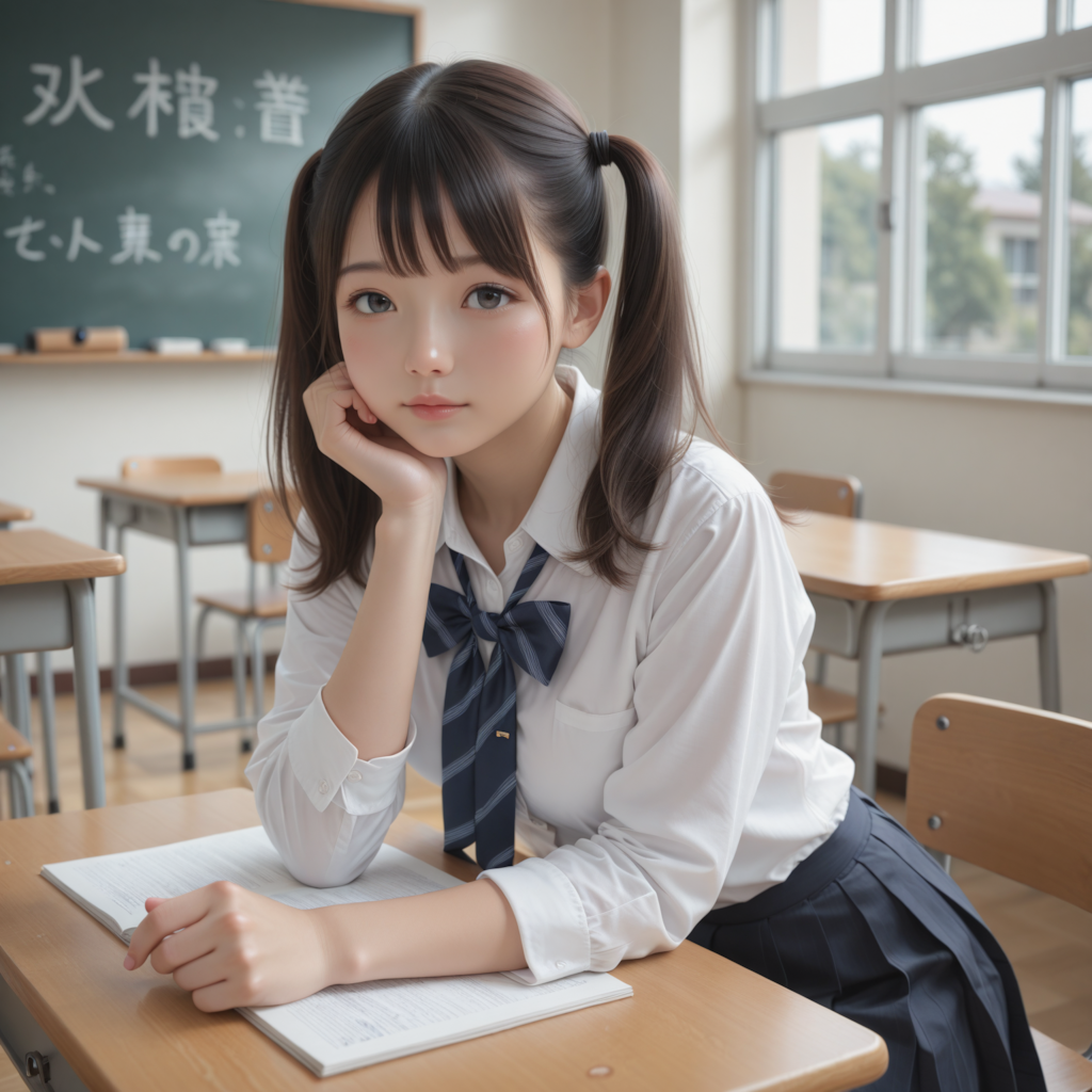 頬杖、居眠り　陽子