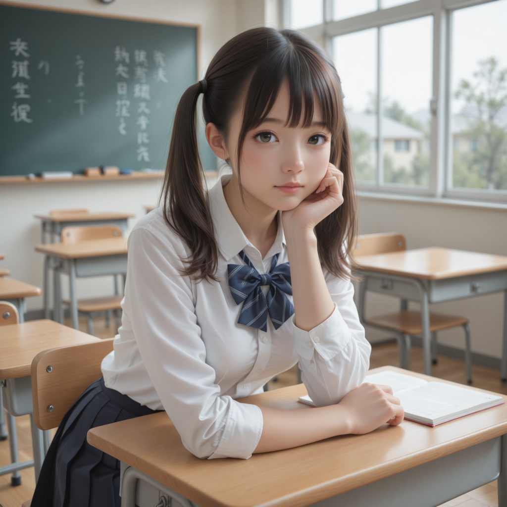 頬杖、居眠り　陽子