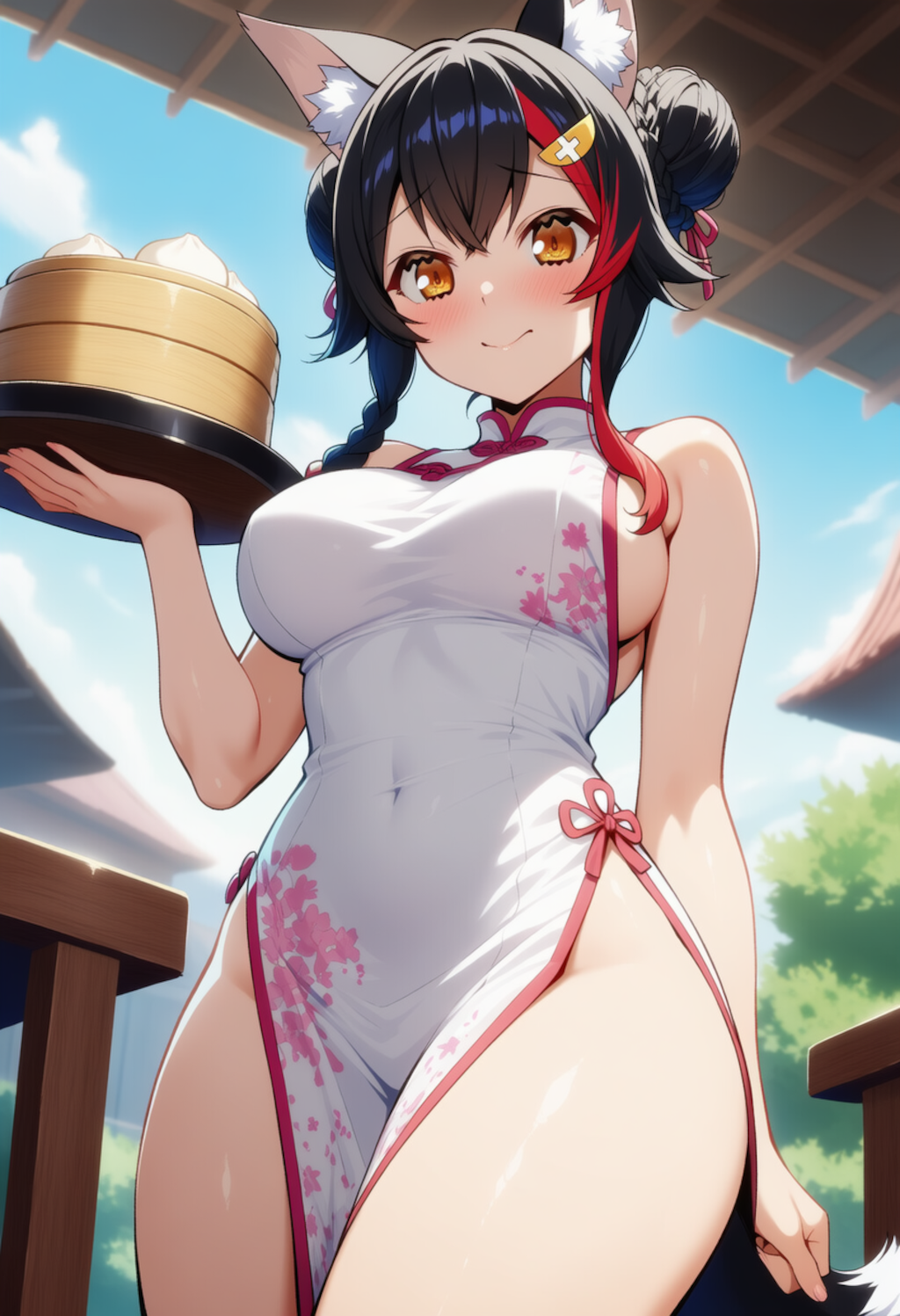 い、いらっしゃいませー！（大神ミオ）