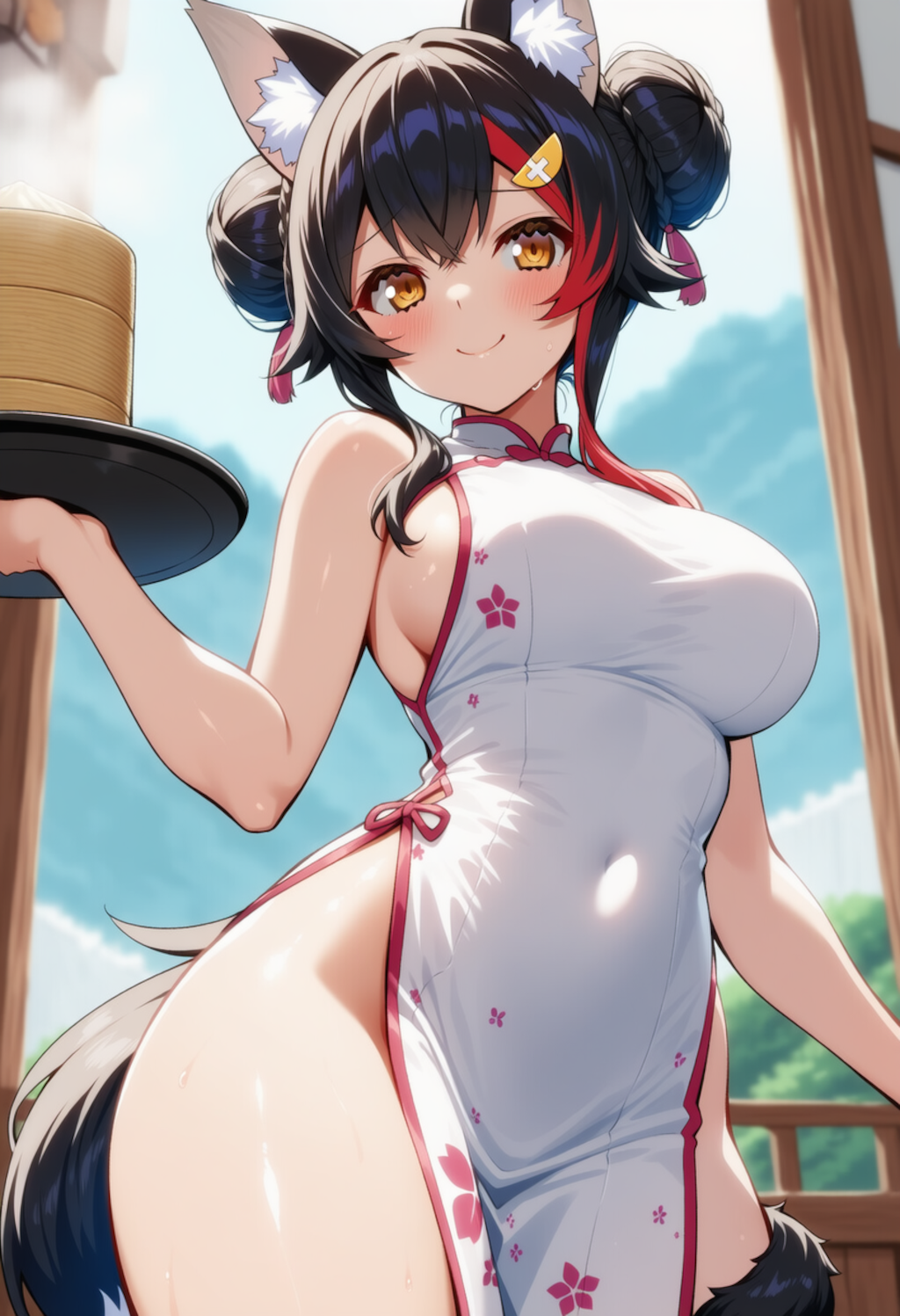 い、いらっしゃいませー！（大神ミオ）