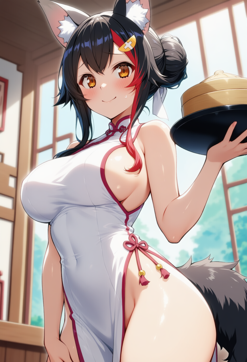 い、いらっしゃいませー！（大神ミオ）