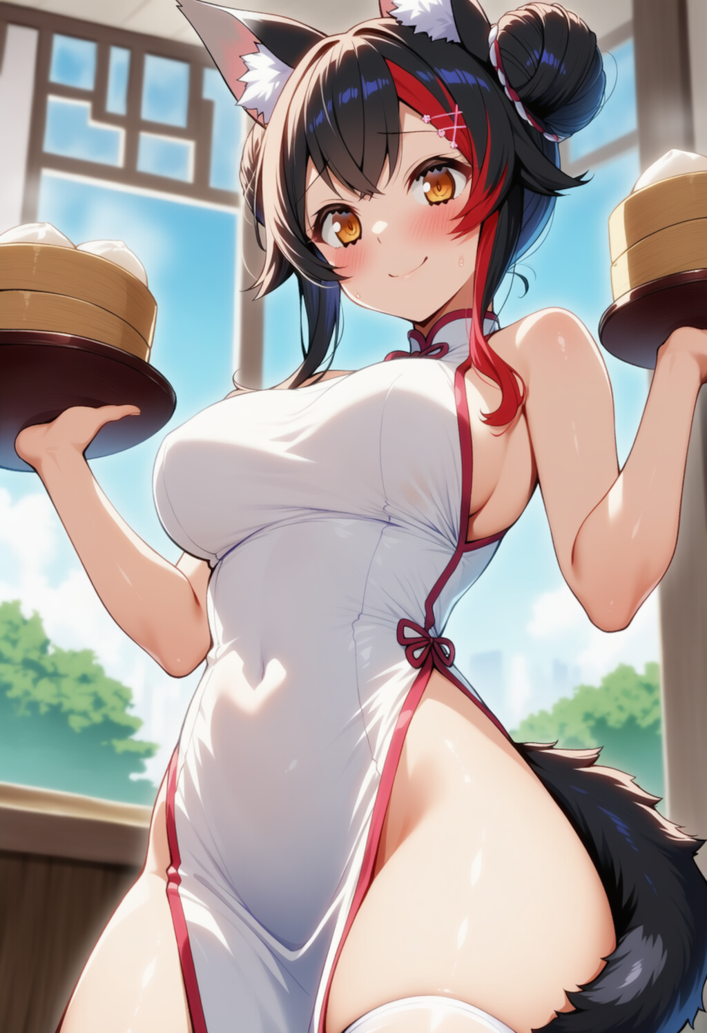 い、いらっしゃいませー！（大神ミオ）