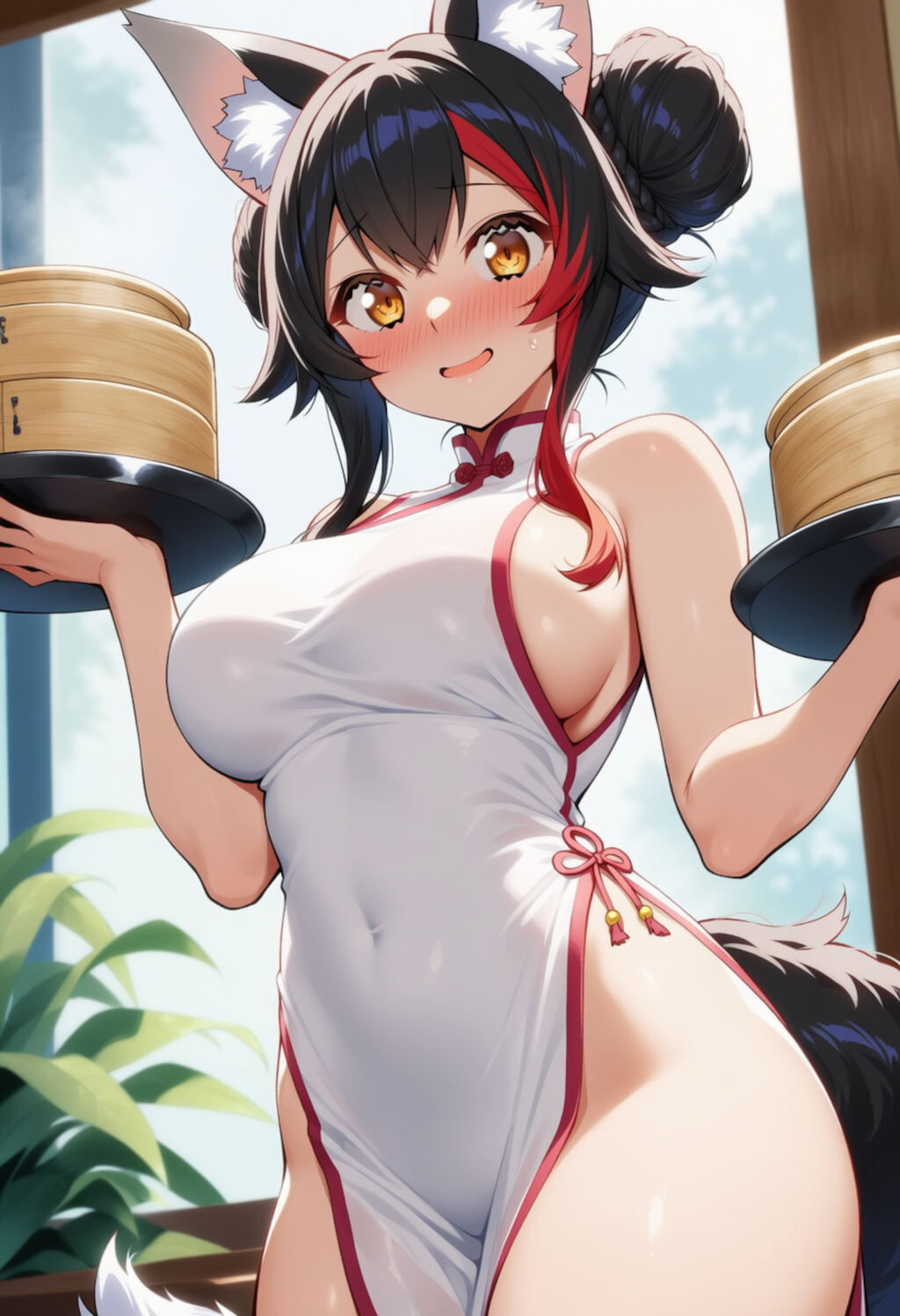 い、いらっしゃいませー！（大神ミオ）