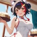 い、いらっしゃいませー！（大神ミオ） 2枚目