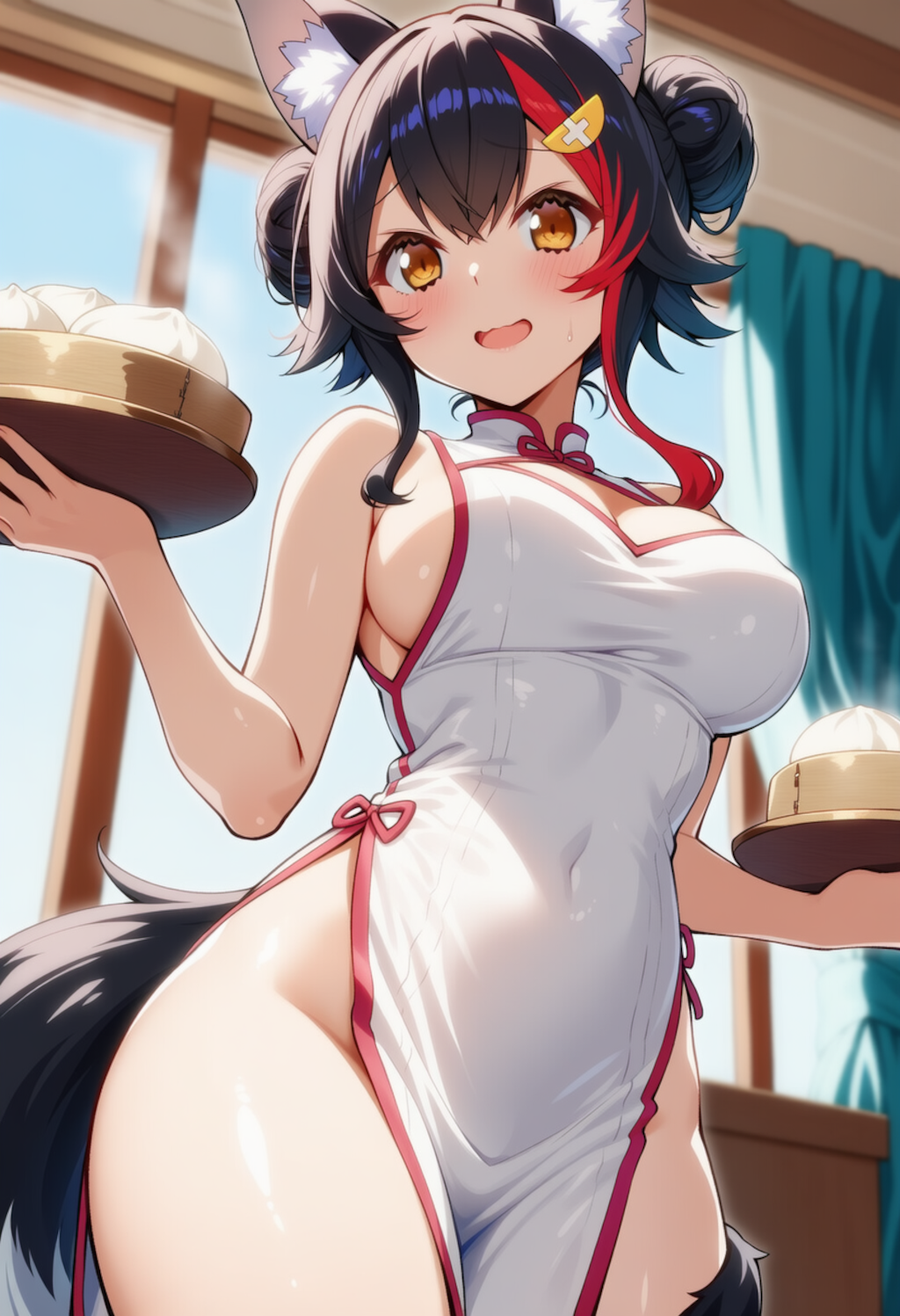 い、いらっしゃいませー！（大神ミオ）