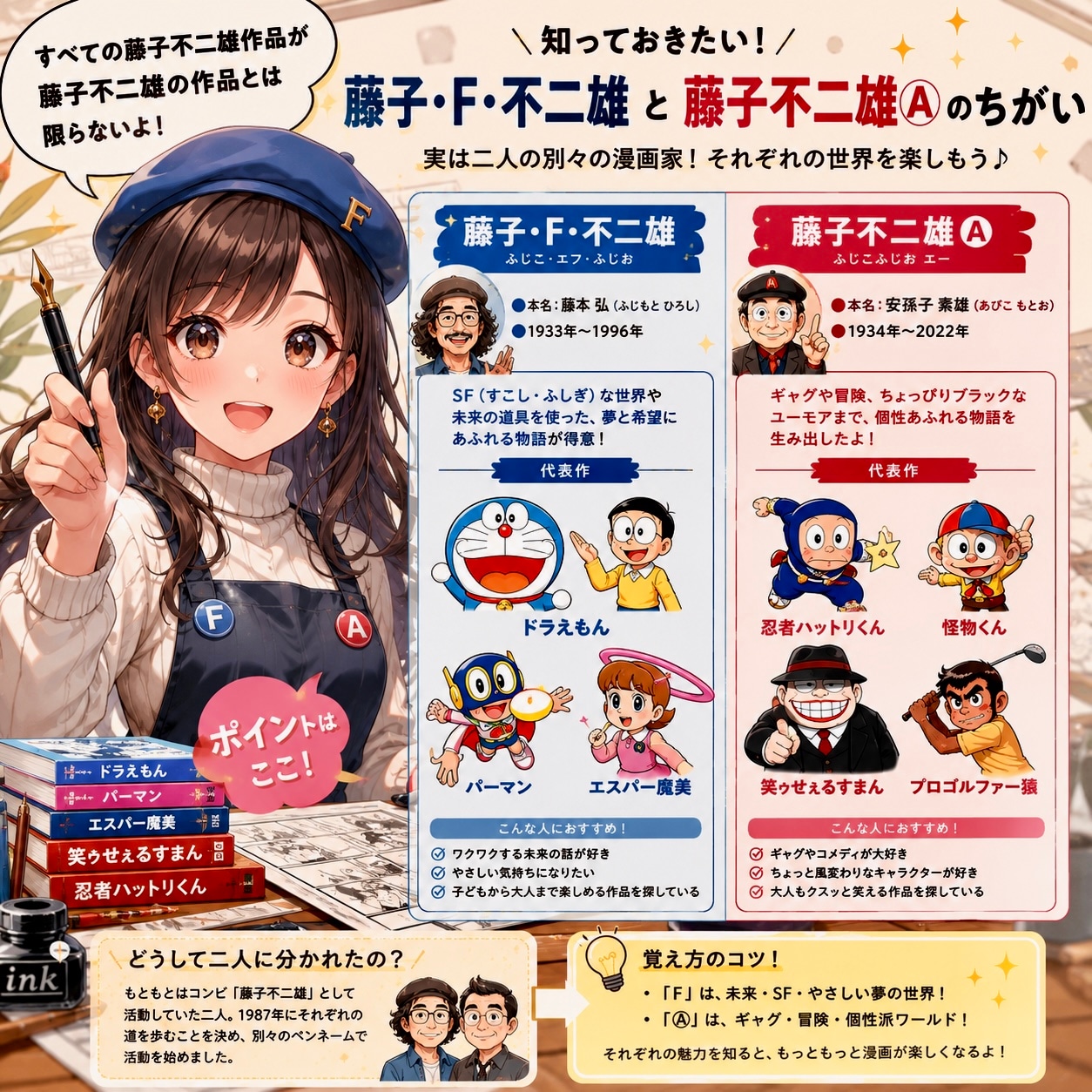 その藤子不二雄はFですか？Aですか？ | の人気AIイラスト・グラビア