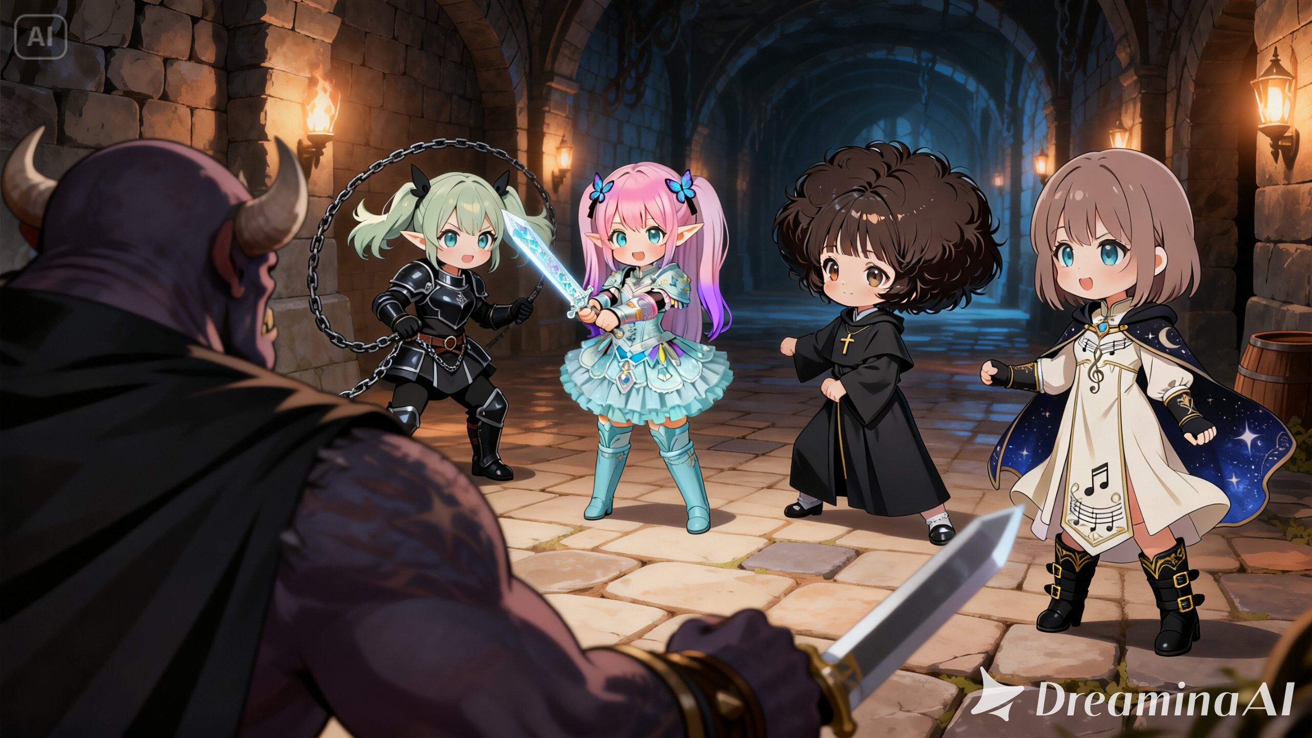 強そうなモンスターと遭遇した | の人気AIイラスト・グラビア