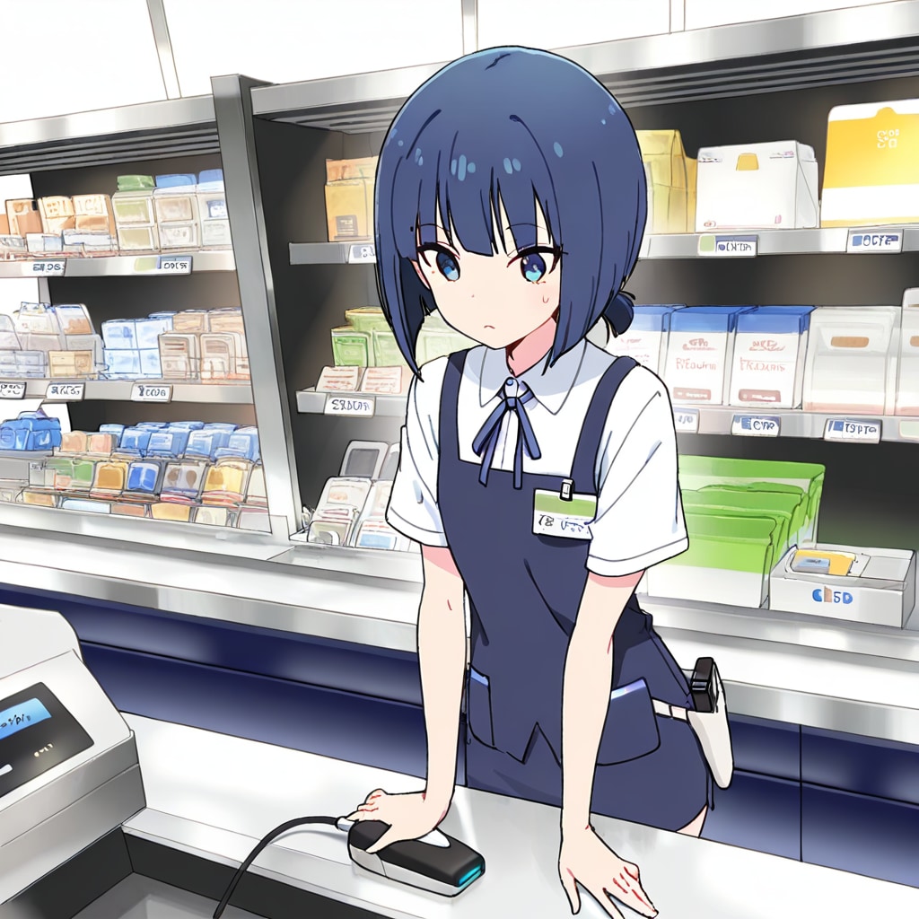 レジ担当・きびきびボブ子ちゃん