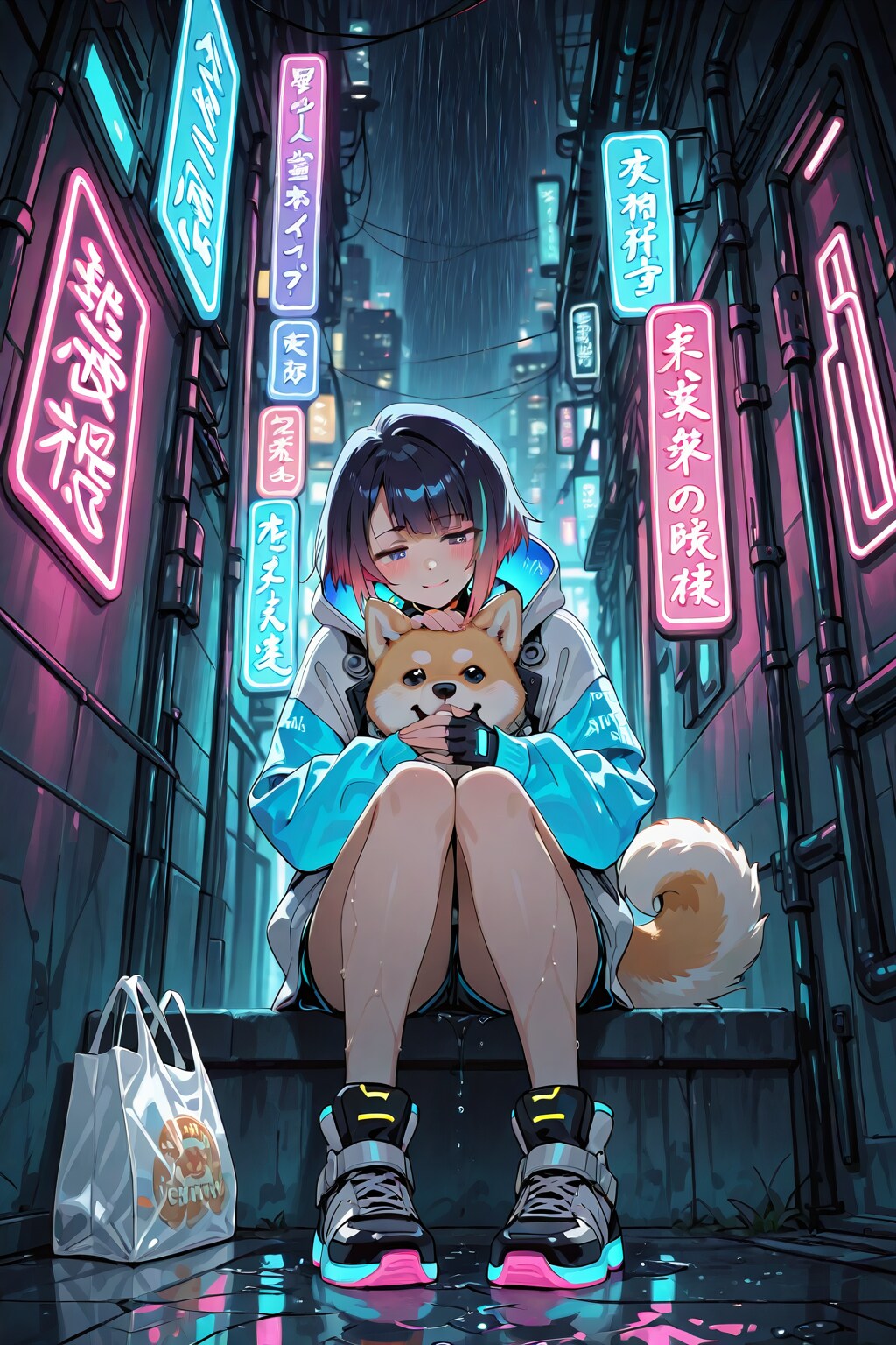 雨の路地裏