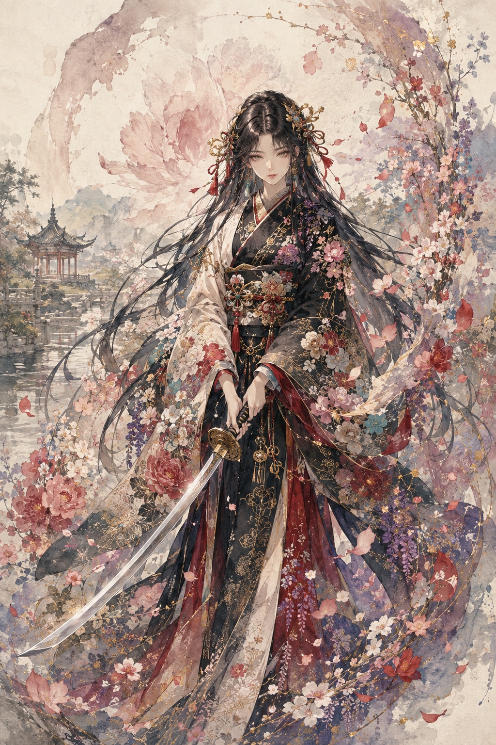 花と刀、