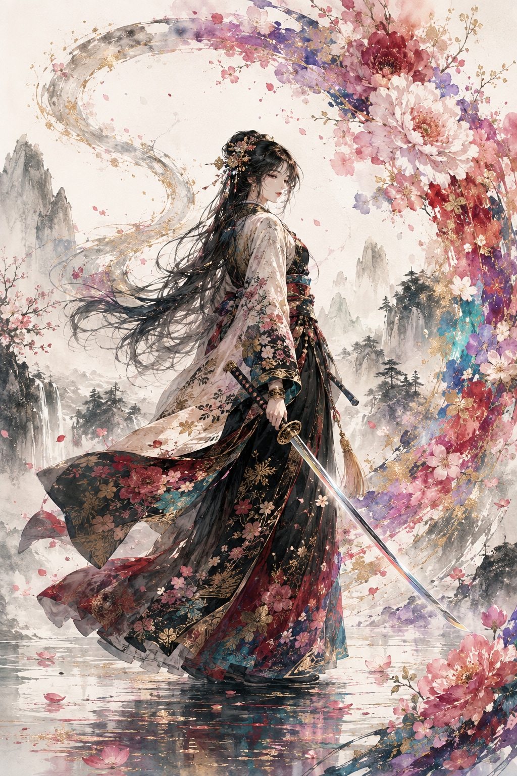 花と刀、