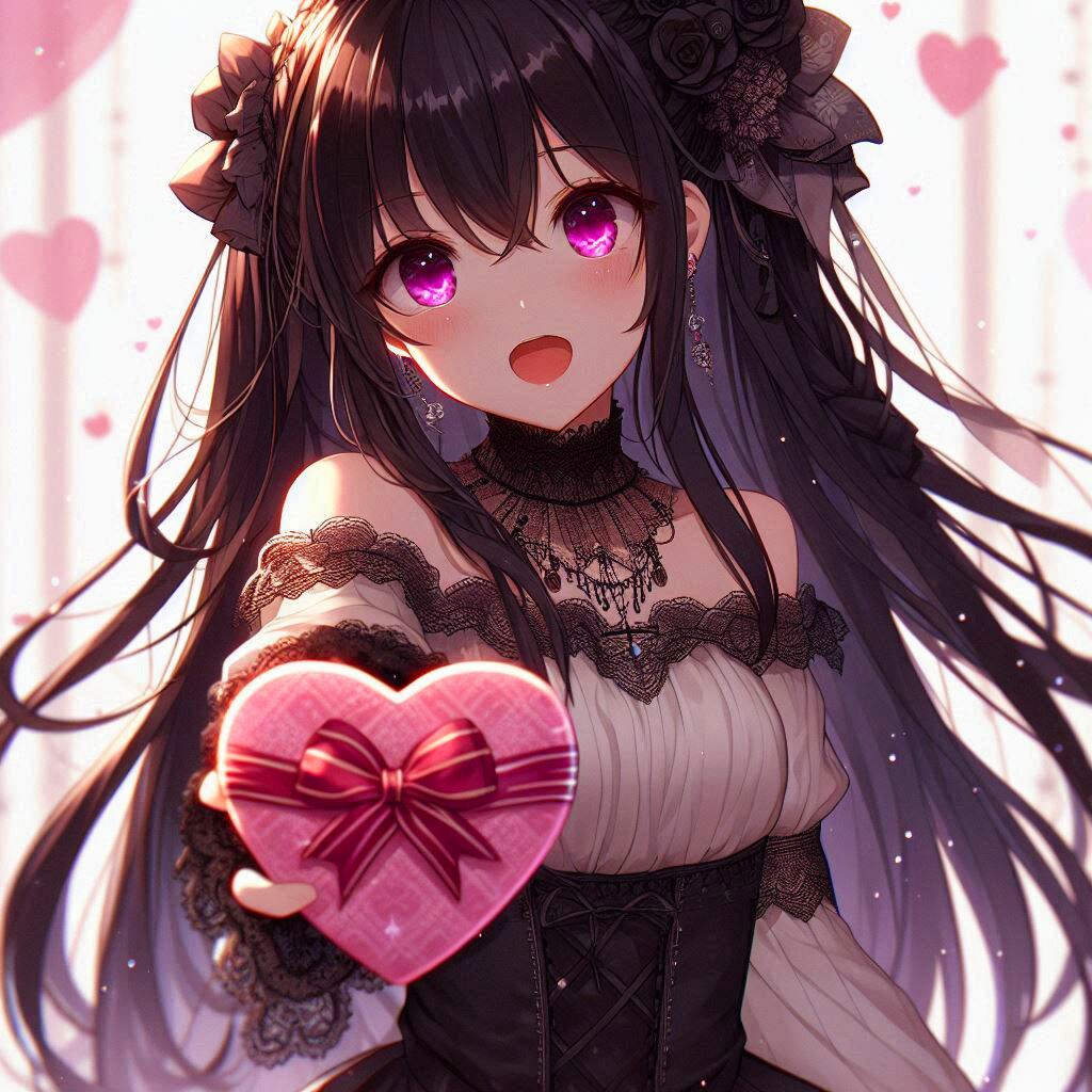 光の中の、バレンタインなうちの子♥(6枚)