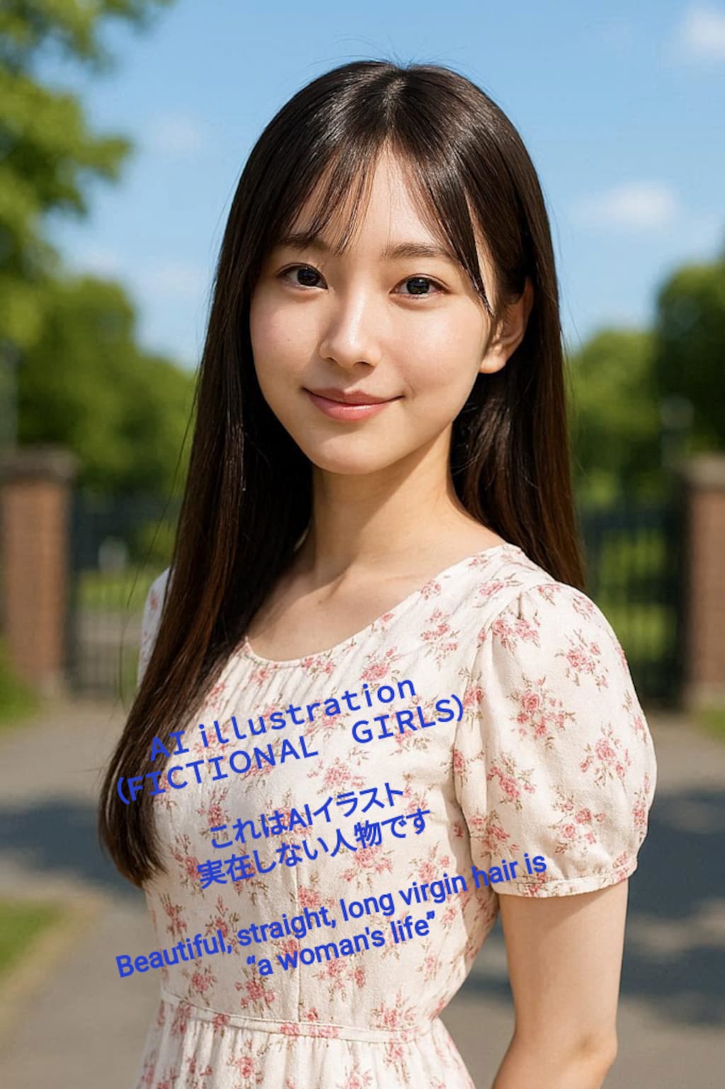 ドレスのロングヘア美少女