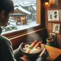 雪景色とseafood noodle 3枚目