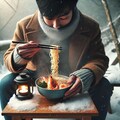 雪景色とseafood noodle 5枚目