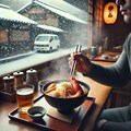 雪景色とseafood noodle 2枚目