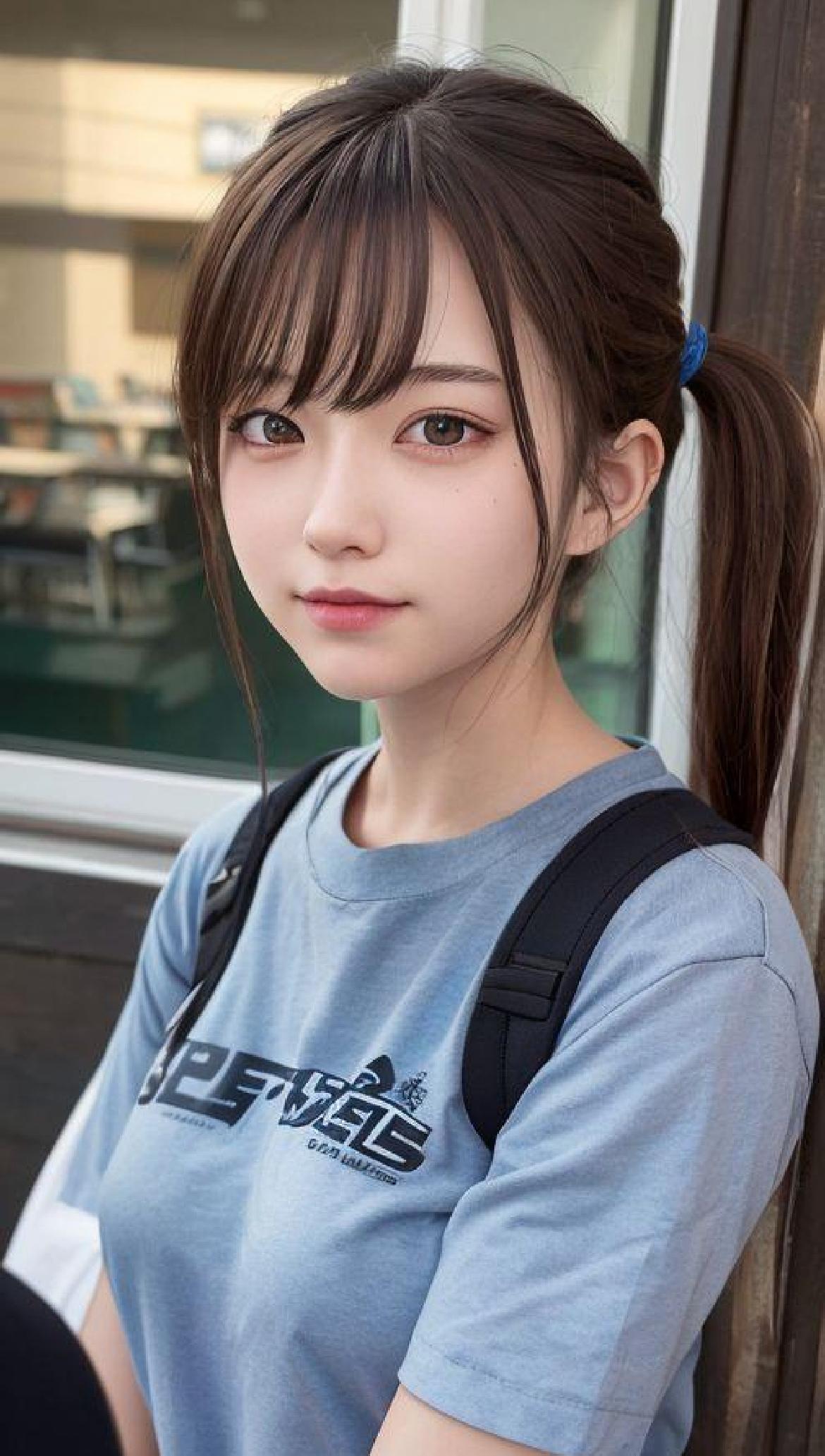 女子高生ツインテール