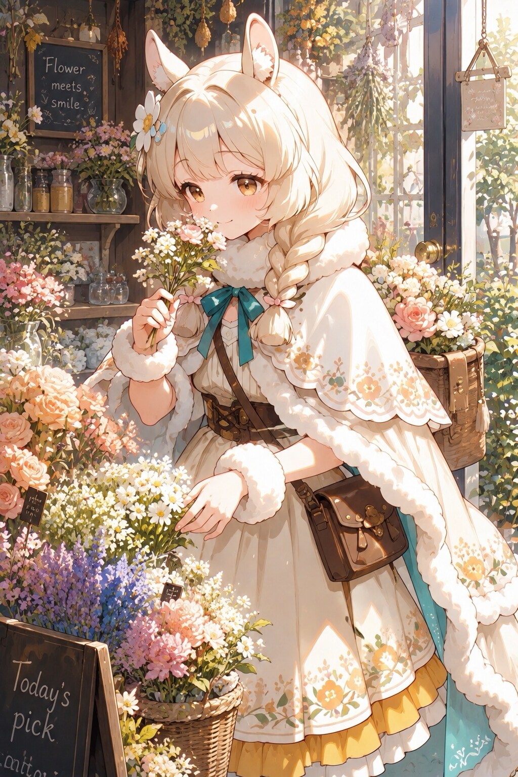 花屋のアルパカちゃん | の人気AIイラスト・グラビア