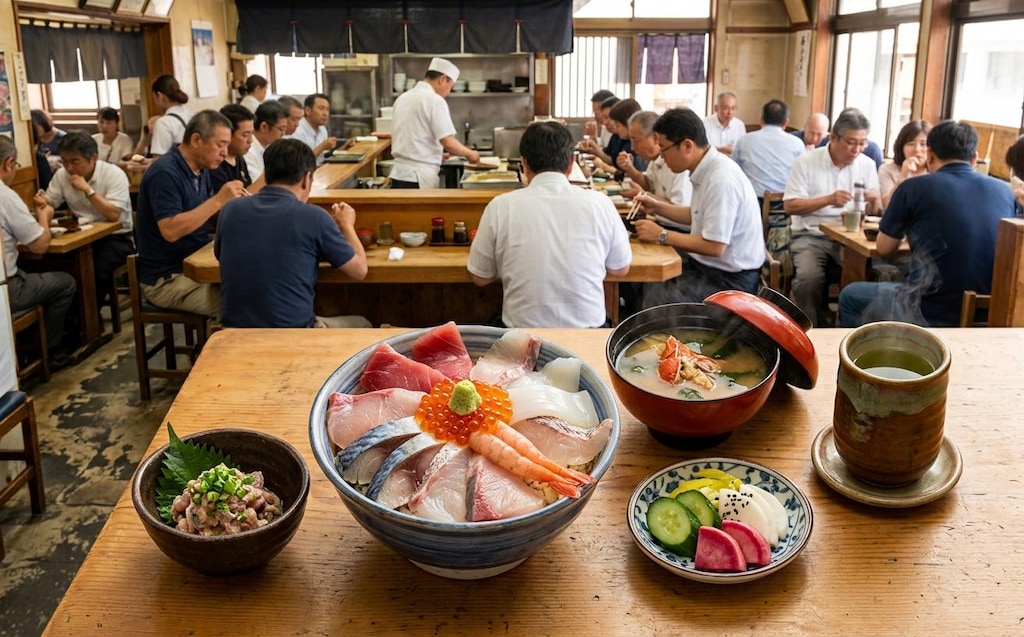 地物海鮮丼ランチ