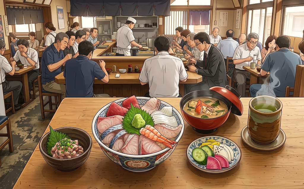 地物海鮮丼ランチ