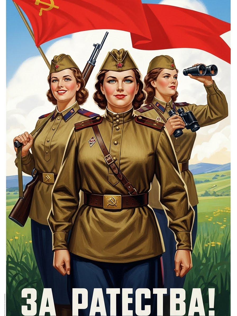 ソ連のプロパガンダポスター(２枚)　ImageFX | の人気AIイラスト・グラビア