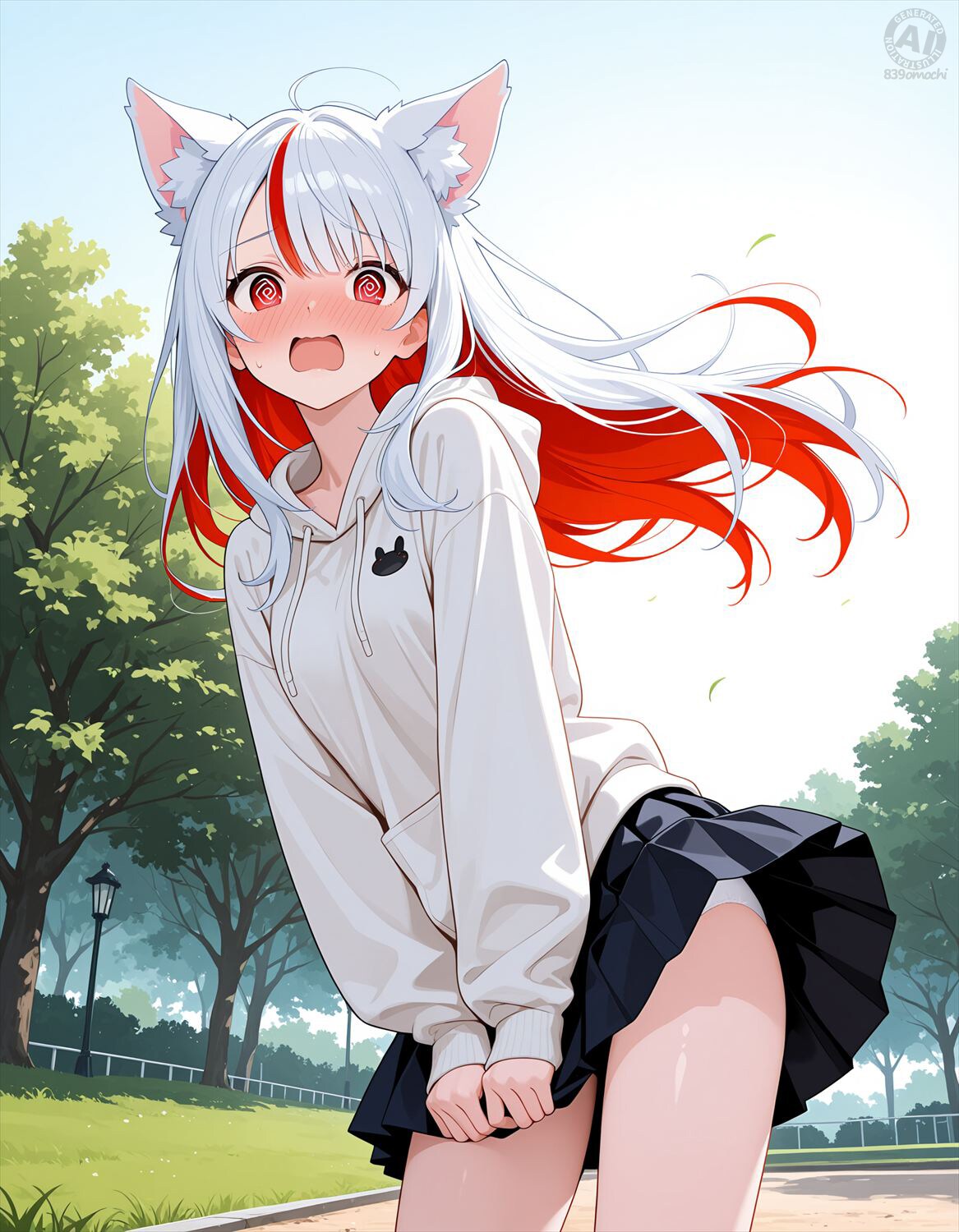 今日は強風…。