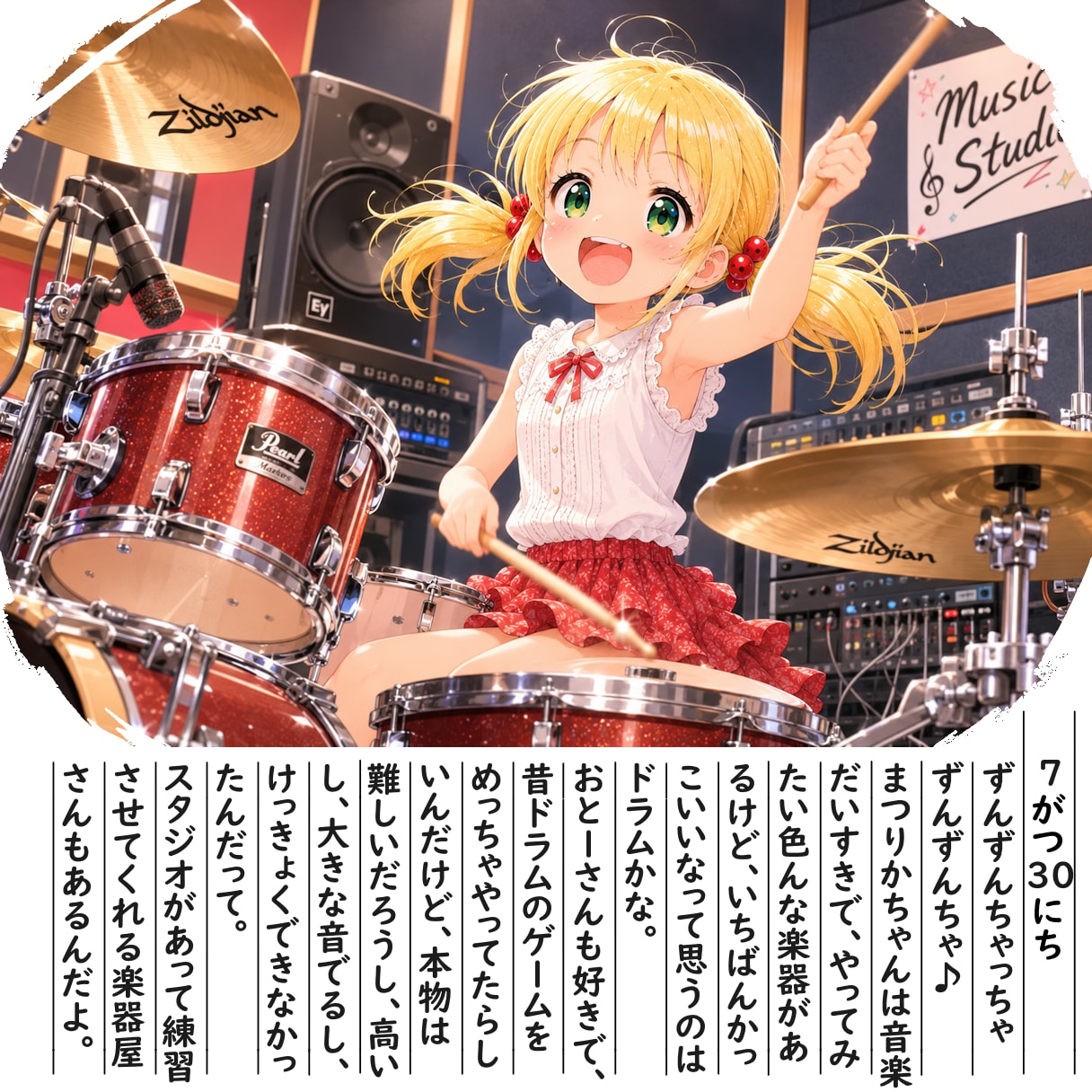 【絵日記】ドラムってかっこいいね | の人気AIイラスト・グラビア