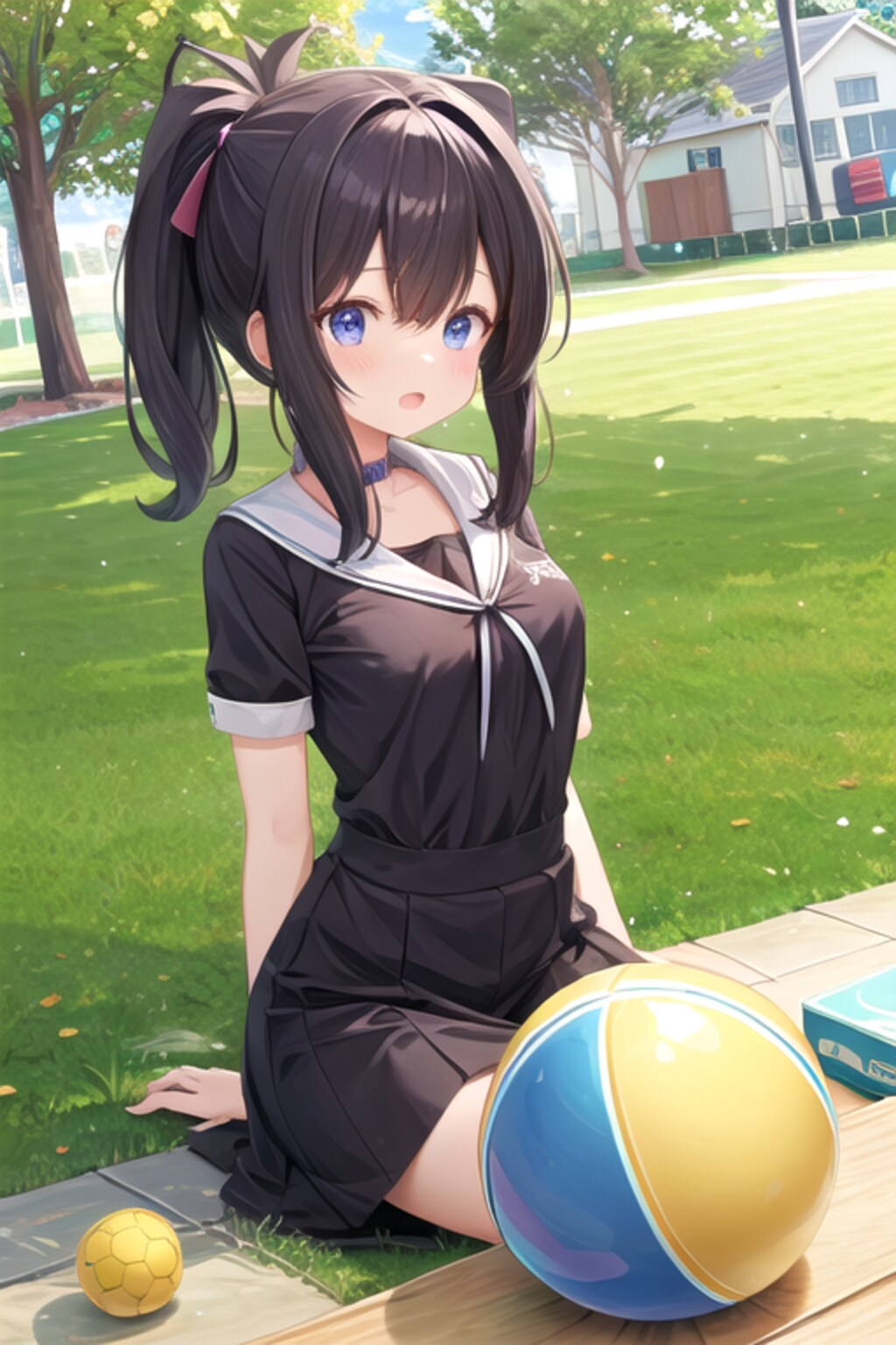 ○ートボールを作る女の子[ビョートボール]