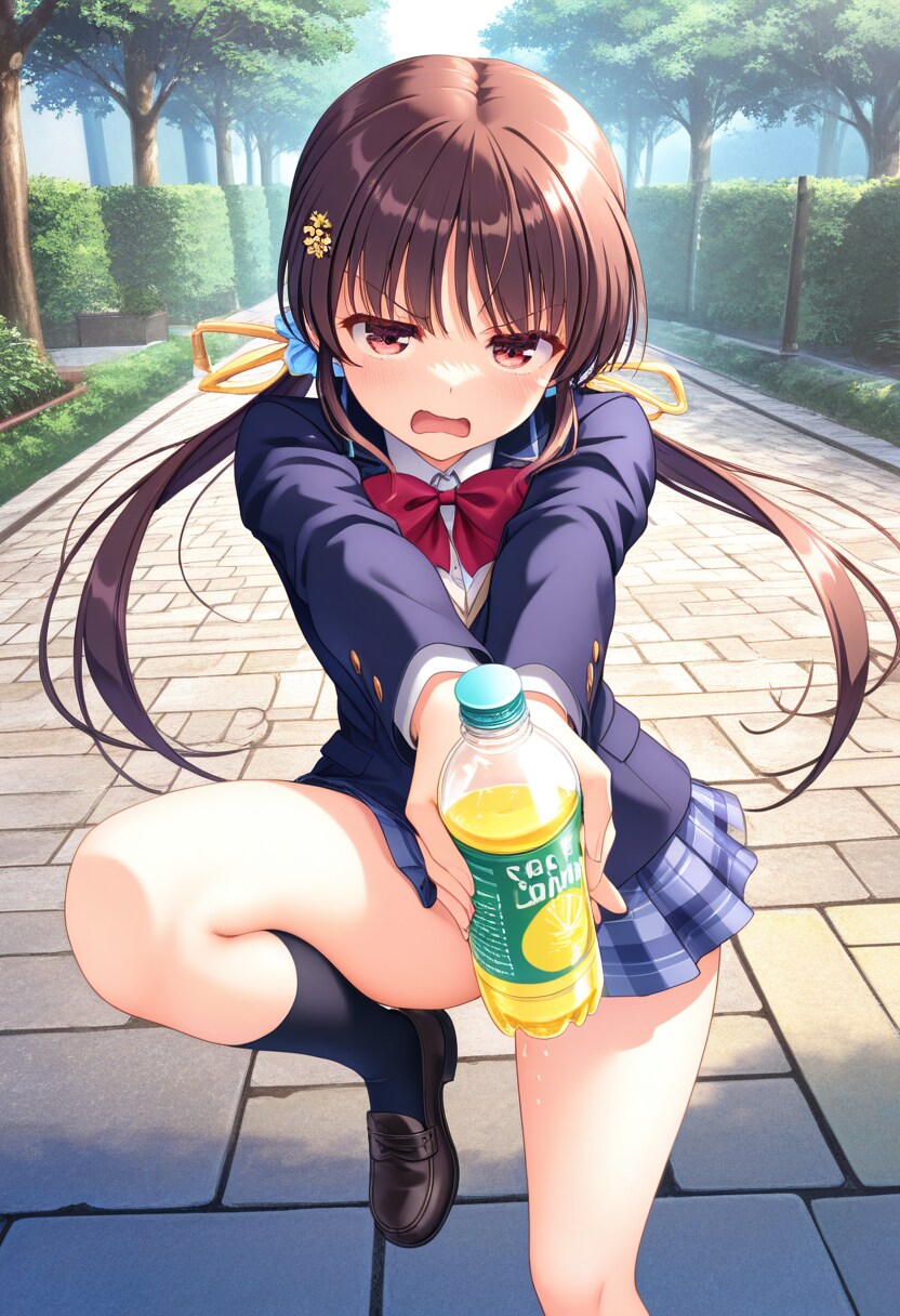 ペットボトルで隠す