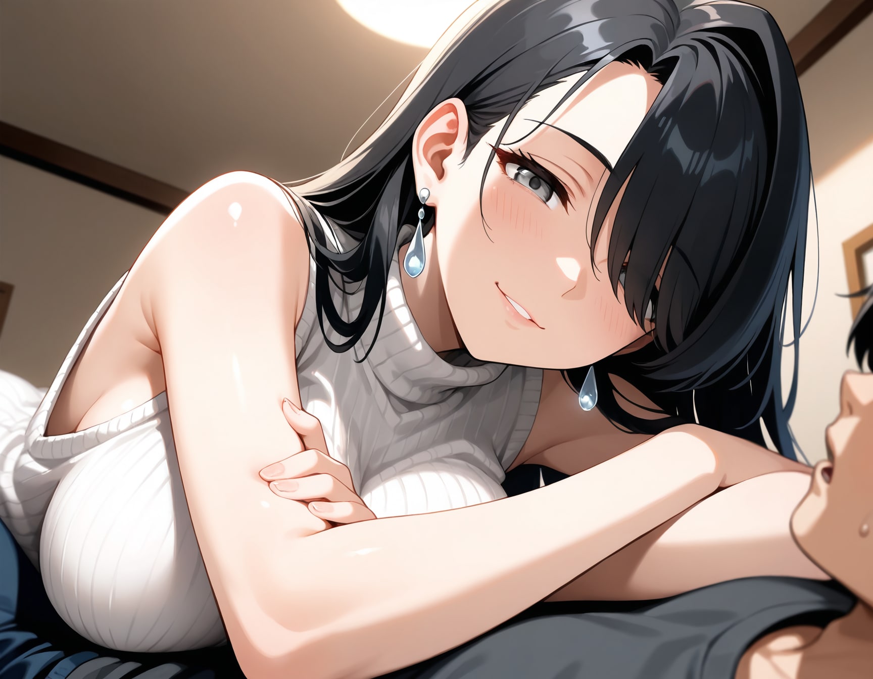 胸の上で