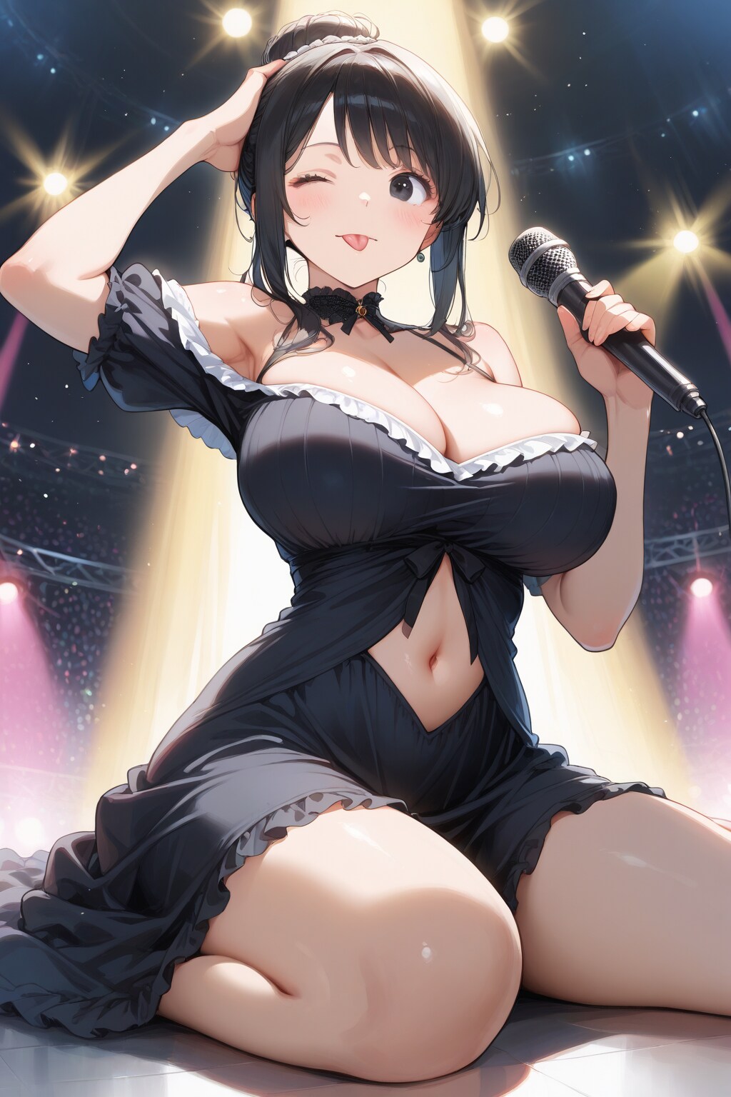 ライブ中うっかり転んでしまった黒担当佐藤さん