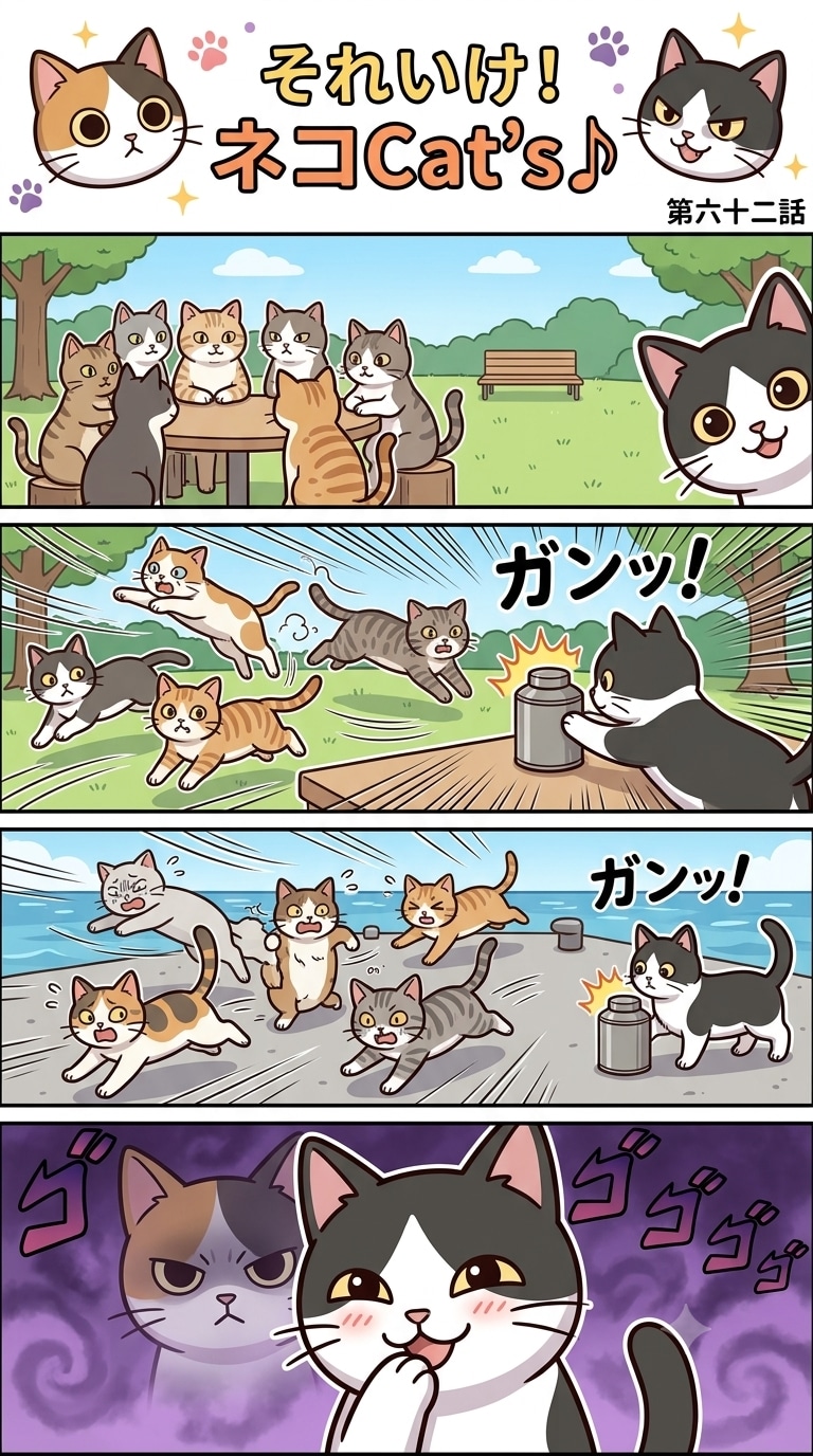 【62話】それいけ！ネコCat's♪(４コマ漫画)