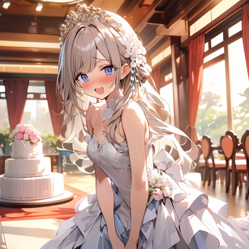 緊張しながら挨拶する花嫁さん