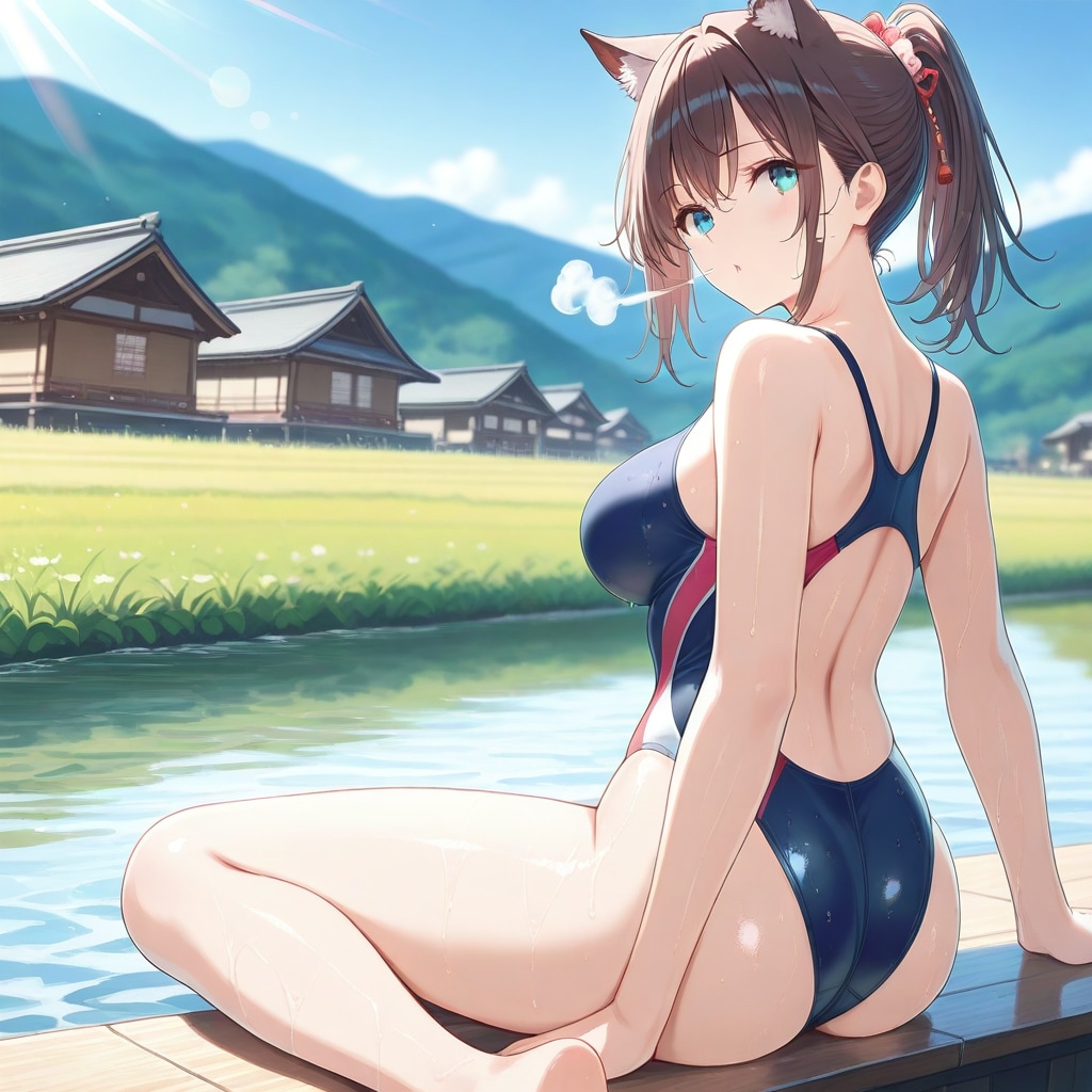 ケモミミさんの川遊び！