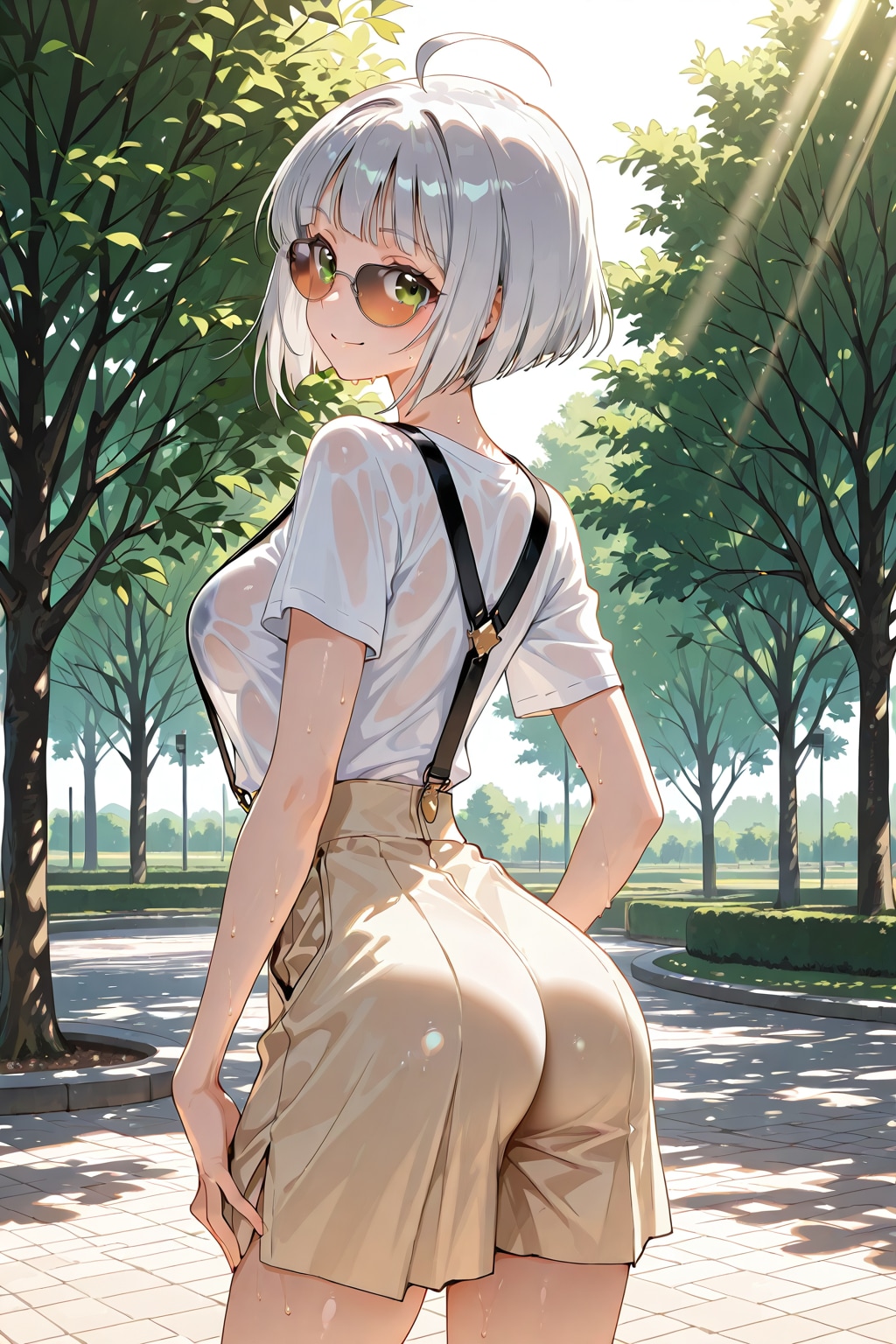公園で私服編、後ろから