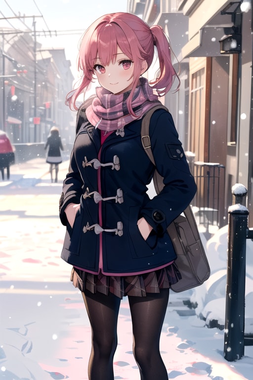 雪道登校 | の人気AIイラスト・グラビア