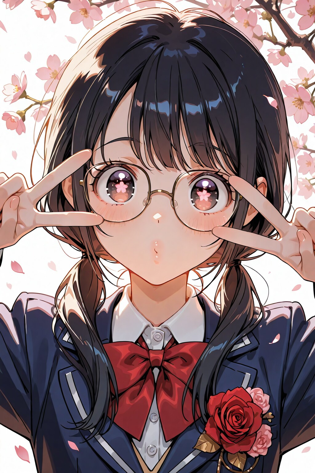 入学式のちびメガネ